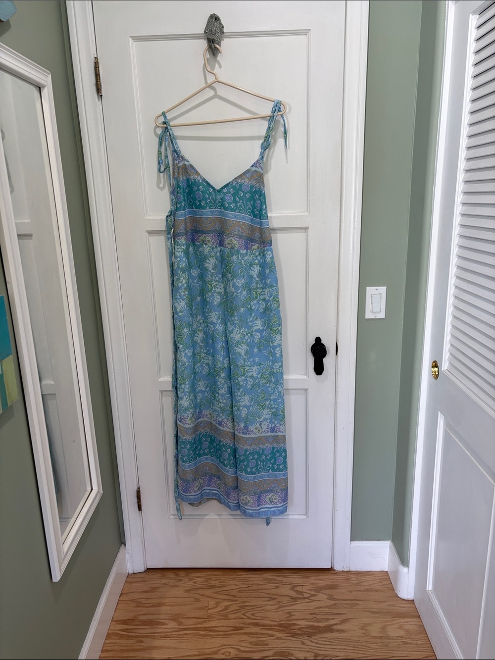 NWT Free People  Tie-Shoulder Maxi jumpsuit x small